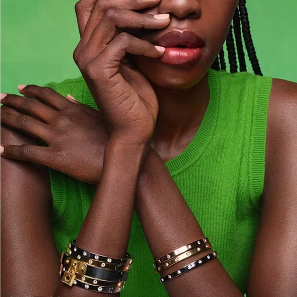 Kate Spade Set In Stone Hinged Bangle (Rose Gold) - Picture 7 of 7